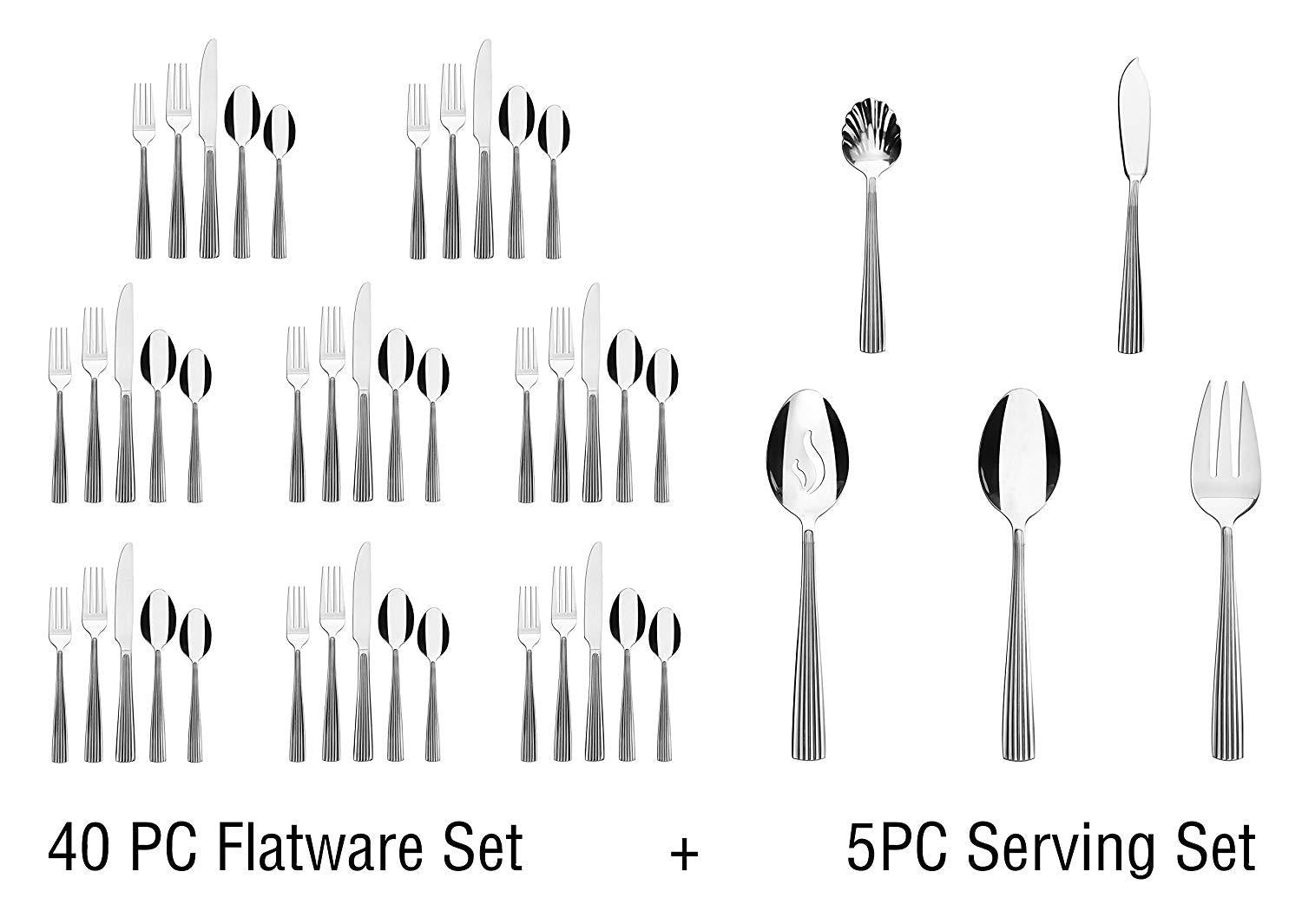 Lorena 20 pcs Silverware Flatware Cutlery Set, Stainless Steel Utensils (Service for 4), Xan