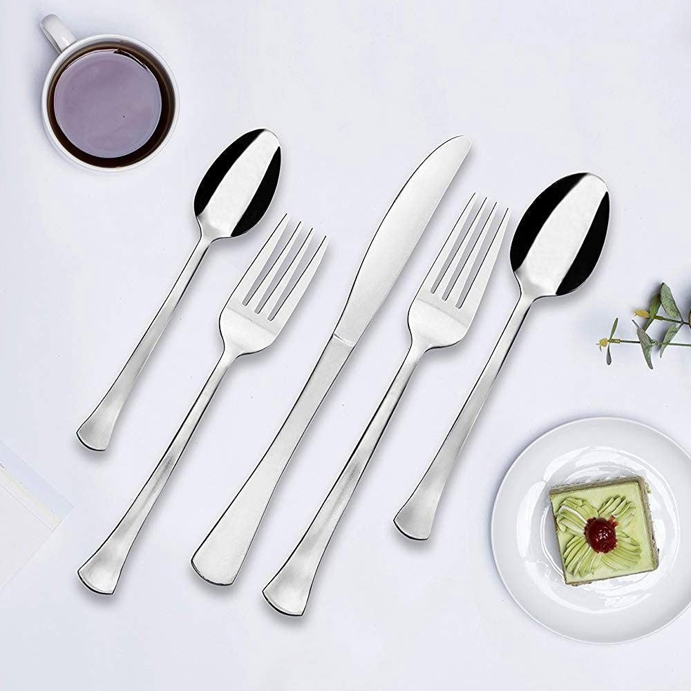 Lorena 20-Piece Stainless Steel Silverware Flatware Cutlery Set, Service for 4, Abra