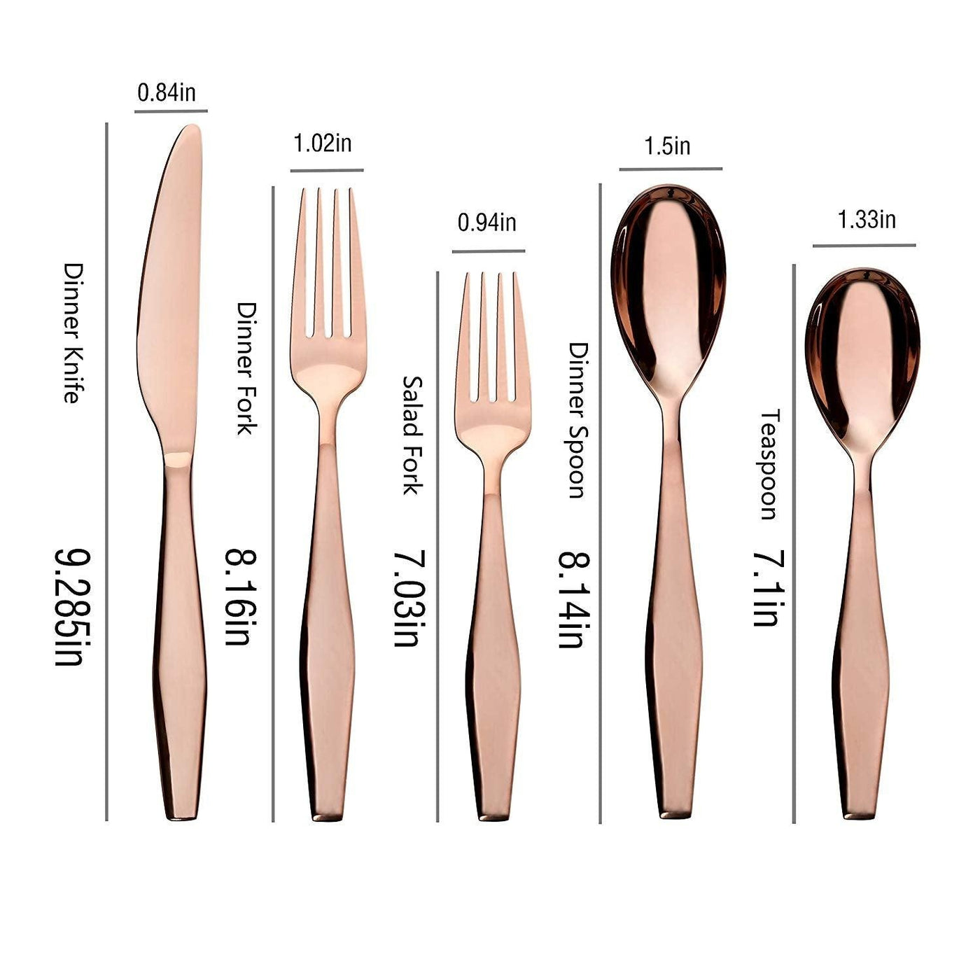 Lorena 20-Piece Stainless Steel Silverware Flatware Cutlery Set, Service for 4, Bibra