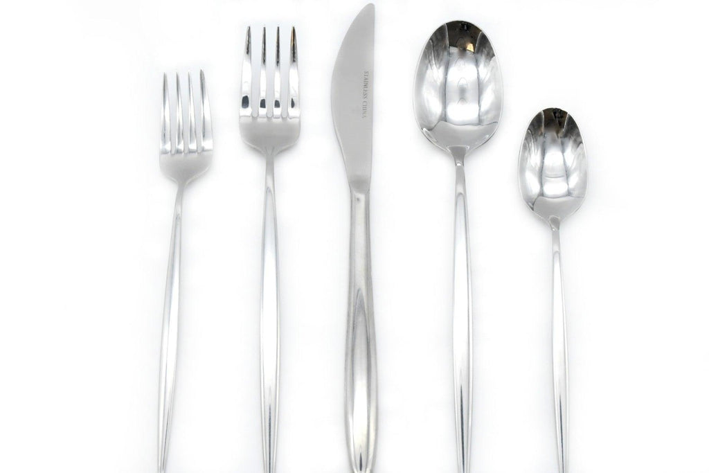 Lorena 20-Piece Stainless Steel Silverware Flatware Cutlery Set, Service for 4, Eclipse