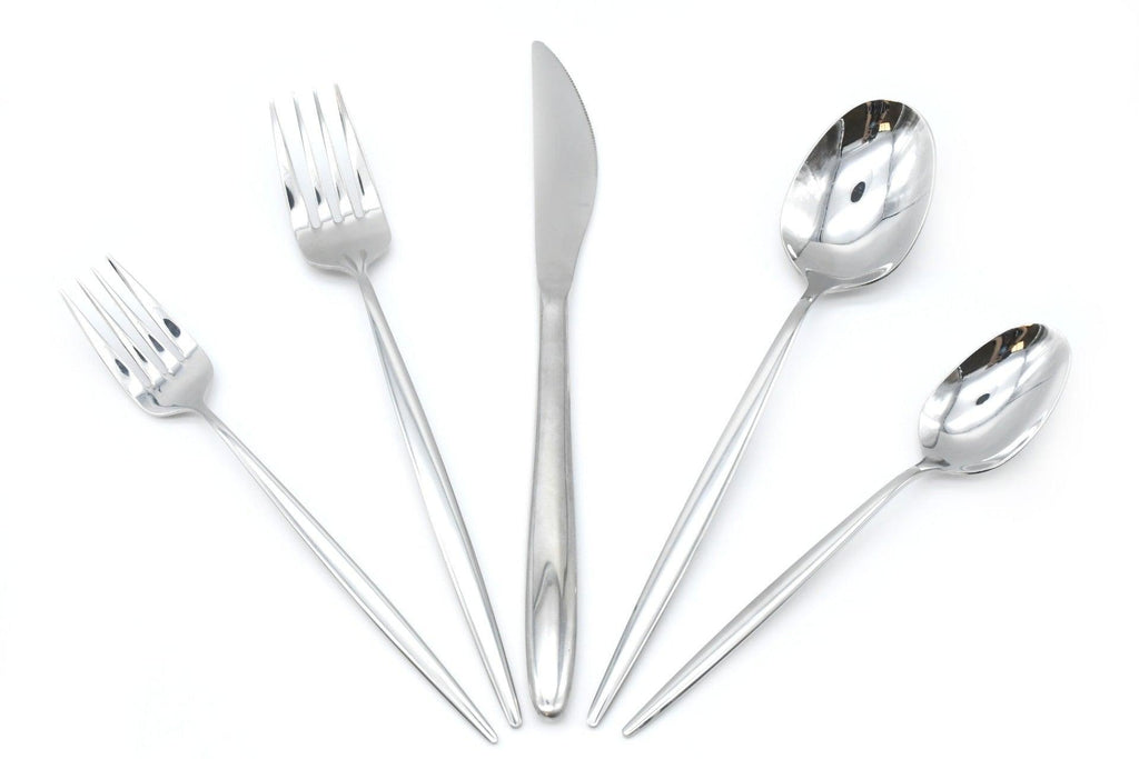 Lorena 20-Piece Stainless Steel Silverware Flatware Cutlery Set, Service for 4, Eclipse