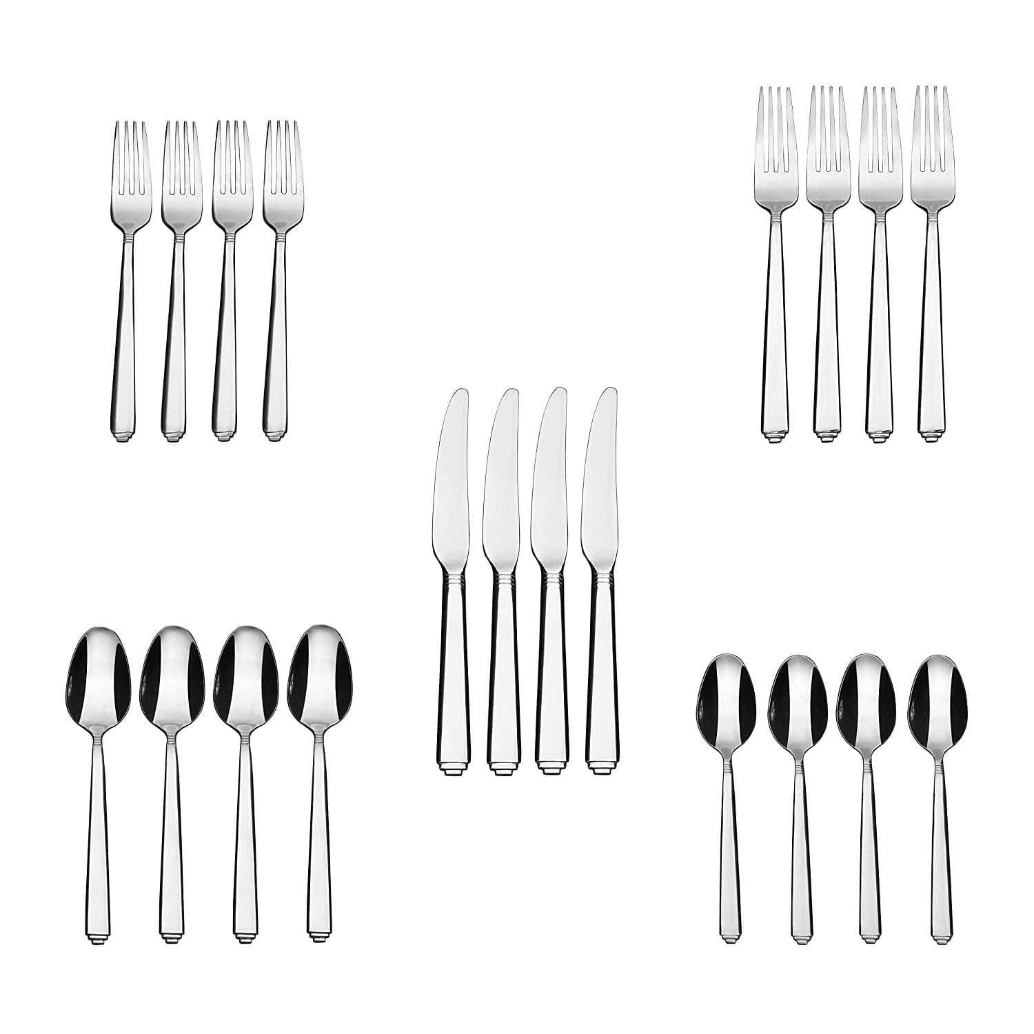 Lorena 20-piece Stainless Steel Silverware Set , Service for 4, FLUGH
