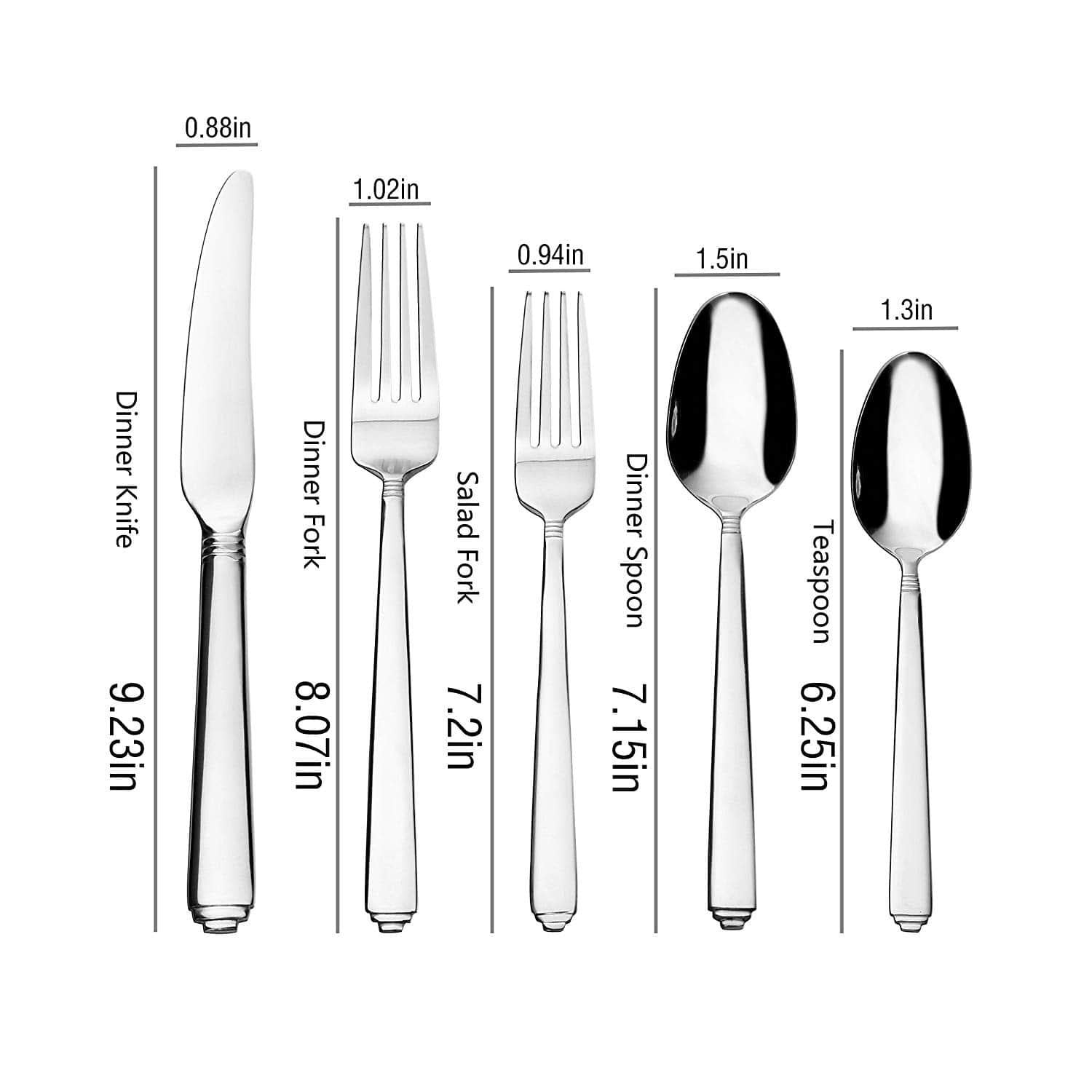 Lorena 20-piece Stainless Steel Silverware Set , Service for 4, FLUGH