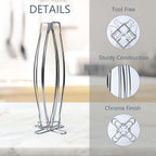 Metal Coffee Pod Holder Rack with 40 Pods Storage, Countertop Stand Nespresso Capsules for Kitchen Office Coffee-ware