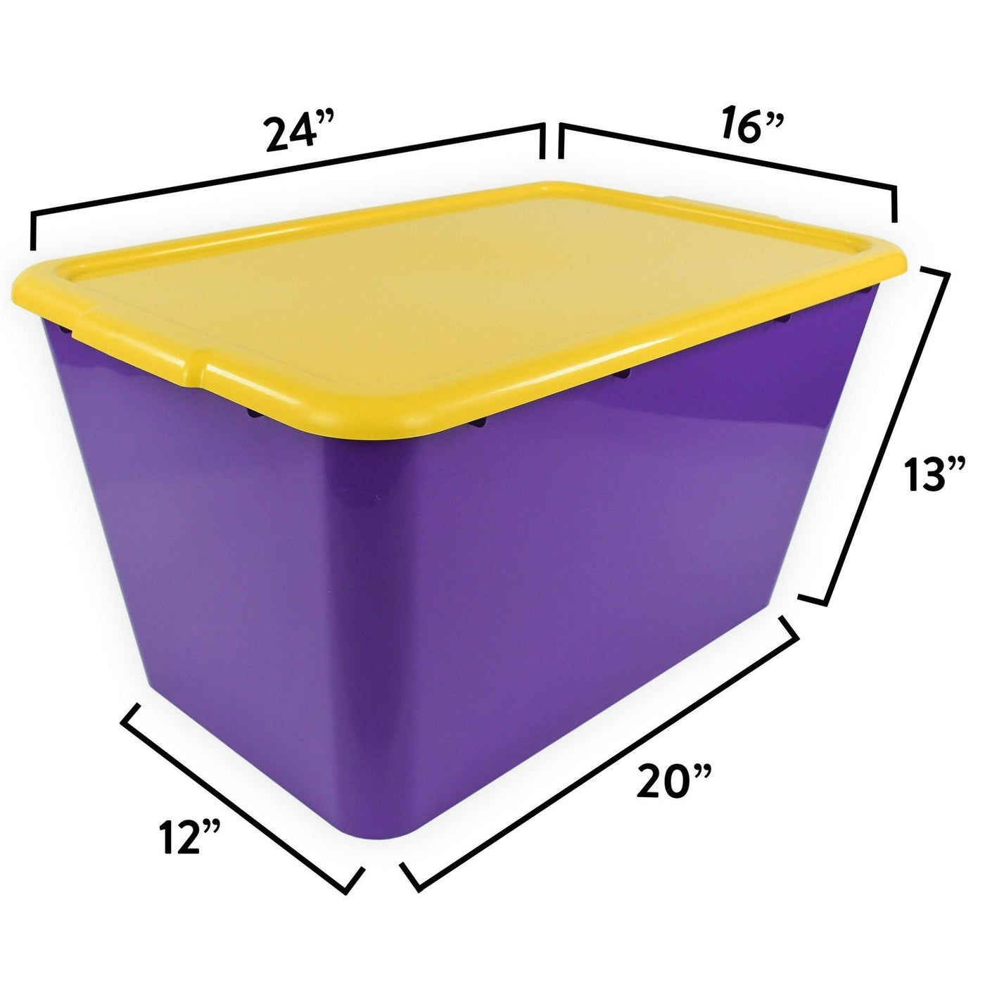 SimplyKleen 14.5-gal. (58-qt.) Fan-Tastic Plastic Storage Containers, 6 Team Color Options,(Pack of 2/4)