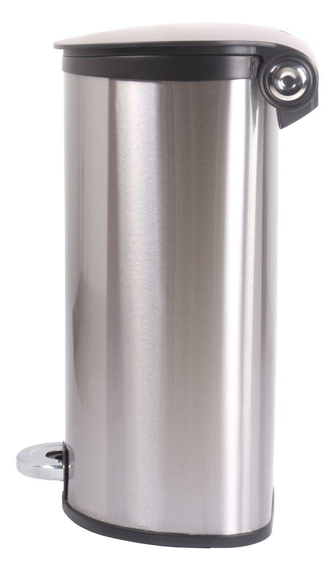 SimplyKleen Corinth  Stainless Steel Trash Can with Lid