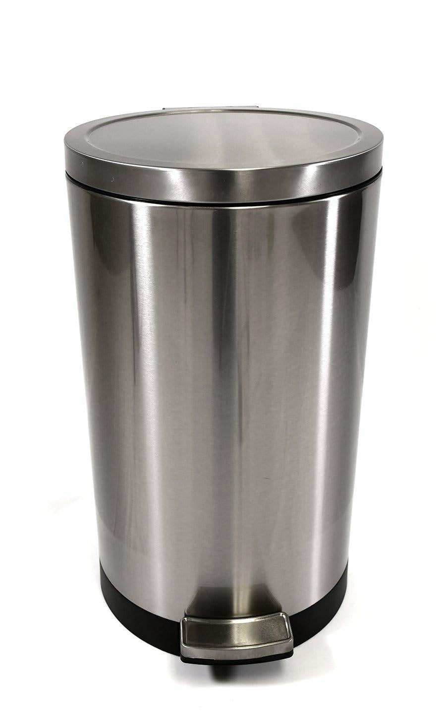 SimplyKleen Kleen-Fit Stainless Steel Trash Can with Lid
