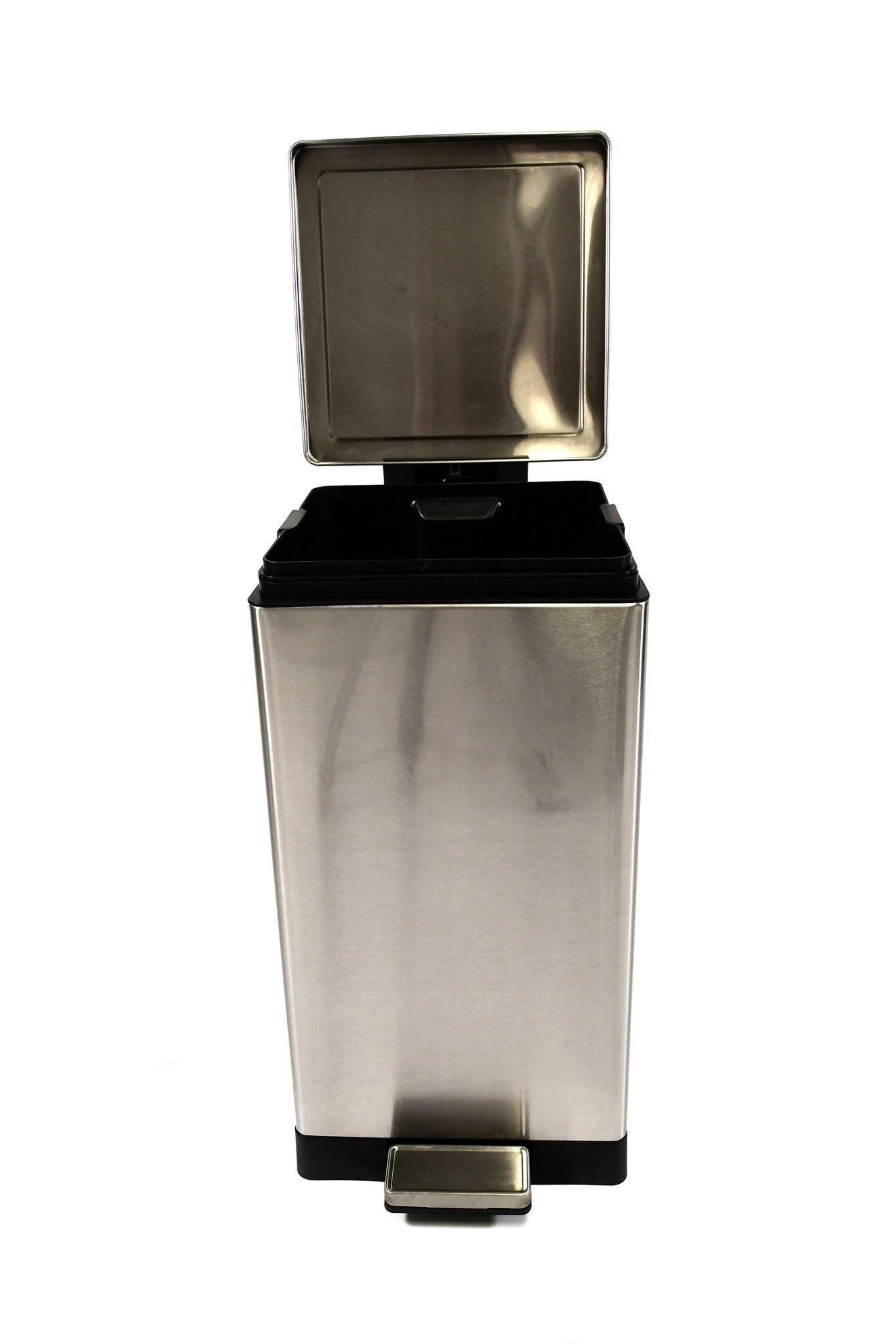 SimplyKleen Kleen-Fit Stainless Steel Trash Can with Lid