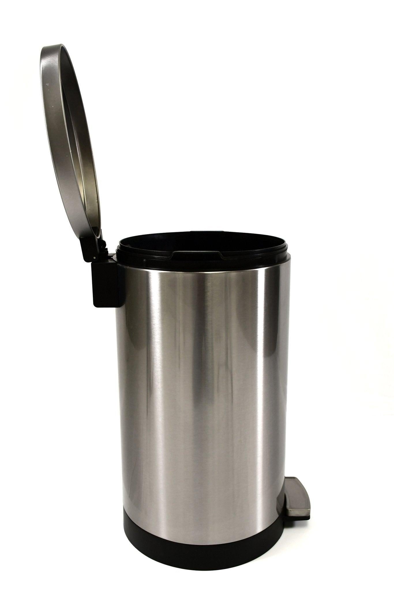 SimplyKleen Kleen-Fit Stainless Steel Trash Can with Lid