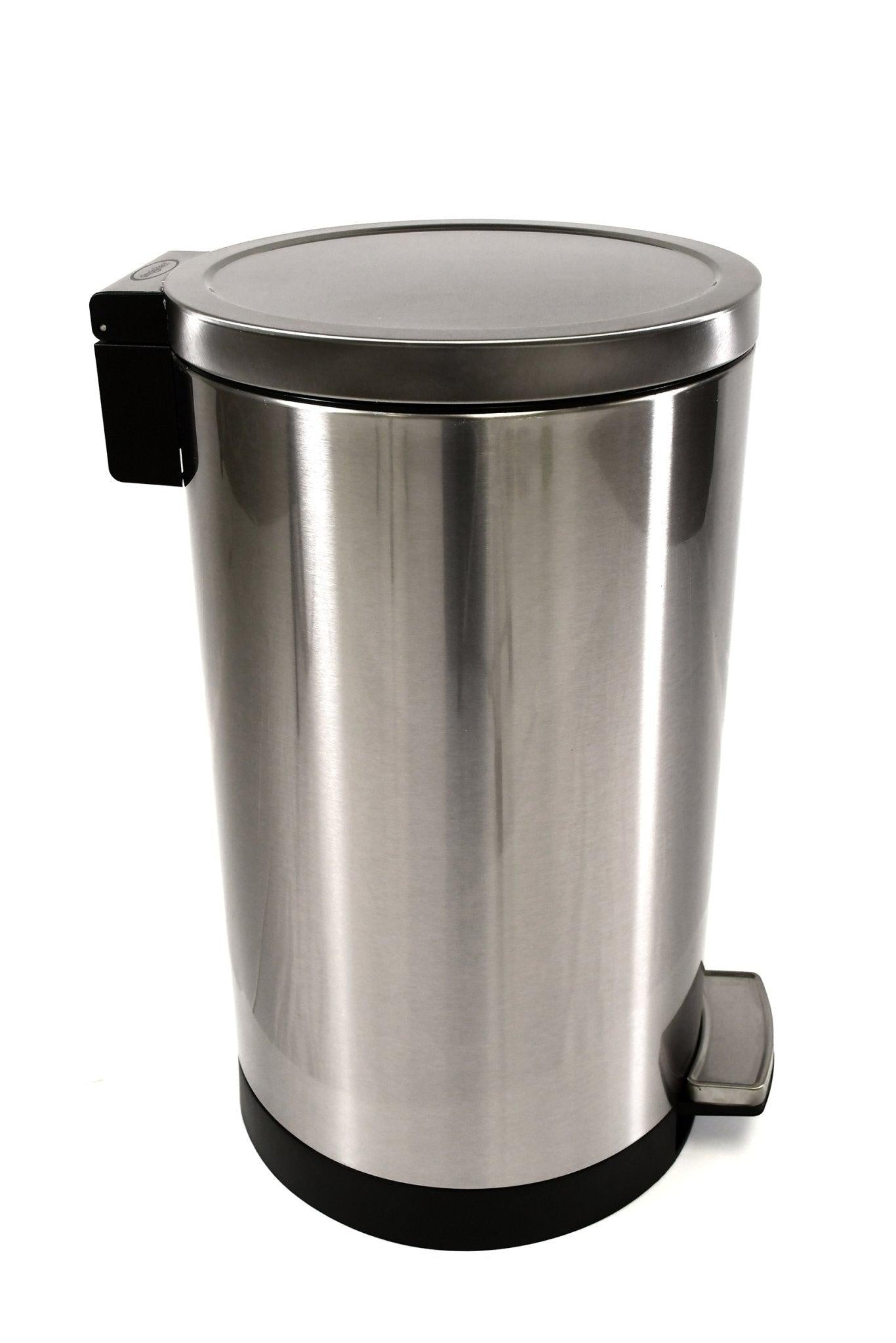 SIMPLYKLEEN Kleen-Fit 7.9-Gallon 30 Liter Round Stainless Steel Trash Can  with Lid