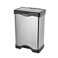 SimplyKleen SensaPed Touch Sensor 10.5-Gallon Rectangular Stainless Steel Trash Can with Lid