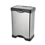 SimplyKleen SensaPed Touch Sensor 10.5-Gallon Rectangular Stainless Steel Trash Can with Lid