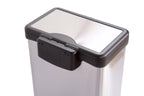 SimplyKleen SensaPed Touch Sensor 10.5-Gallon Rectangular Stainless Steel Trash Can with Lid