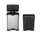 SimplyKleen SensaPed Touch Sensor 10.5-Gallon Rectangular Stainless Steel Trash Can with Lid
